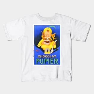 Vintage Travel Poster France Chocolat Pupier Kids T-Shirt